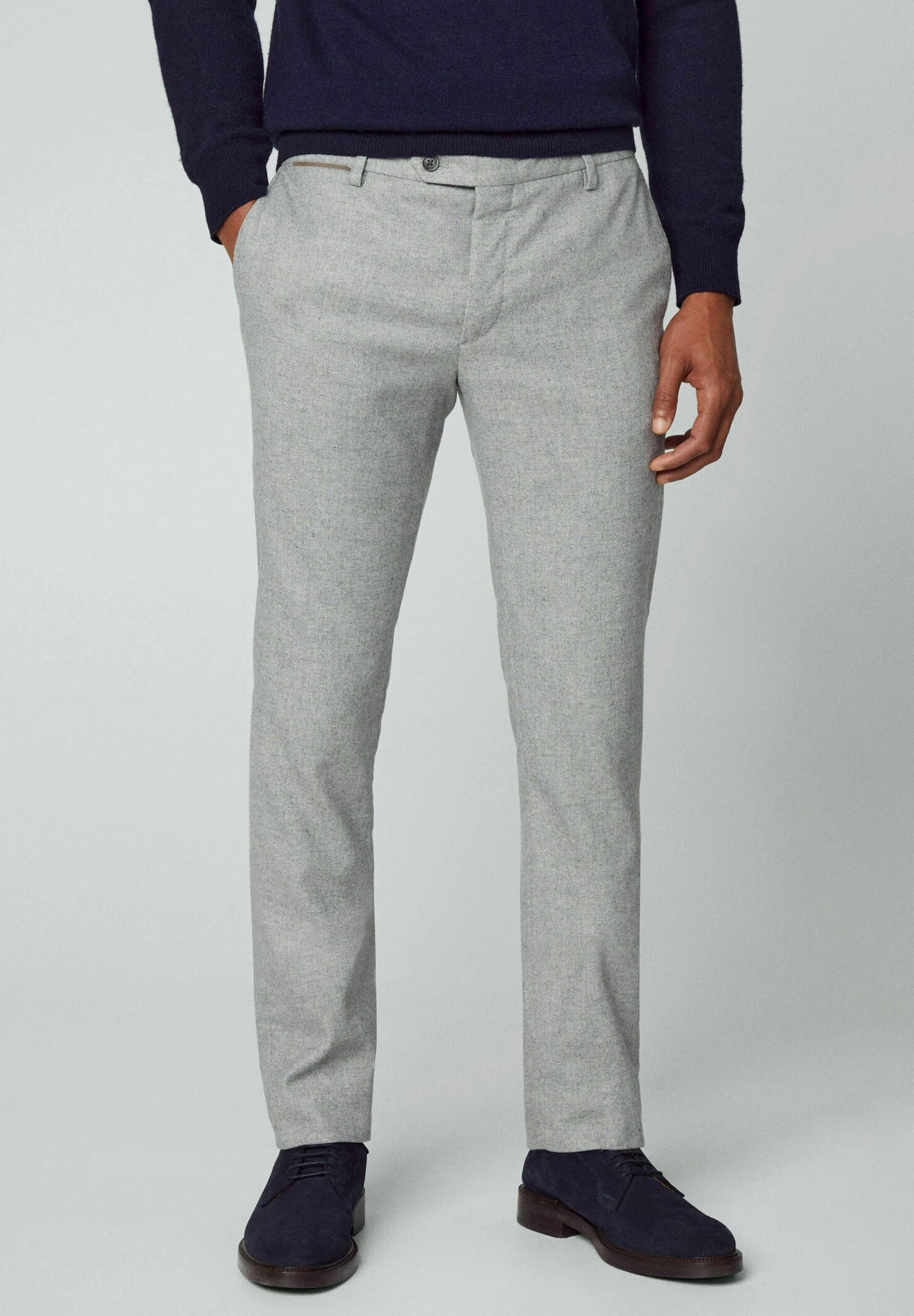 Hackett London Broken Twill Trs - Broek - Light Grey 3 Hackett London Broken Twill Trs - Broek - Light Grey