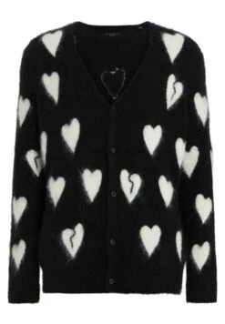 AllSaints Amore - Vest - Black/White -Herenmode 11f8947207b54c10be9aa6d2e6b1cdc9