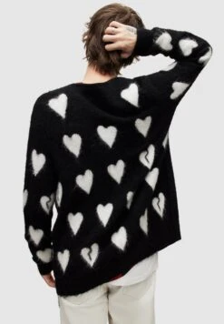 AllSaints Amore - Vest - Black/White -Herenmode 2fa9a24e7ffa4ac38a2bb2a46e1d29b4