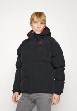 Jordan Puffer Jacket - Winterjas - Black/Fire Red -Herenmode 32f075e862d649d5af0d9890c11d86d8