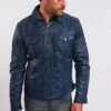 Lee Cooper Leren Jas - Vintage Blue -Herenmode 3d17dbed0c2444caacbe52caa245bb3a