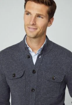 Hackett London Chest Pocket Fb - Vest - Charcoal Grey -Herenmode 3f8292551eb54e9fb8a0bb8de2d78521