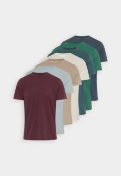 Pier One 7 Pack - T-Shirt Basic - Blue/Mottled Bordeaux/White 23 Pier One 7 Pack - T-Shirt Basic - Blue/Mottled Bordeaux/White -Herenmode 40238aec486841c1aa91cee1f0bc607e