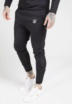 SikSilk Creased Pants - Trainingsbroek - Black -Herenmode 425be79de754423abedec1576aee96ac