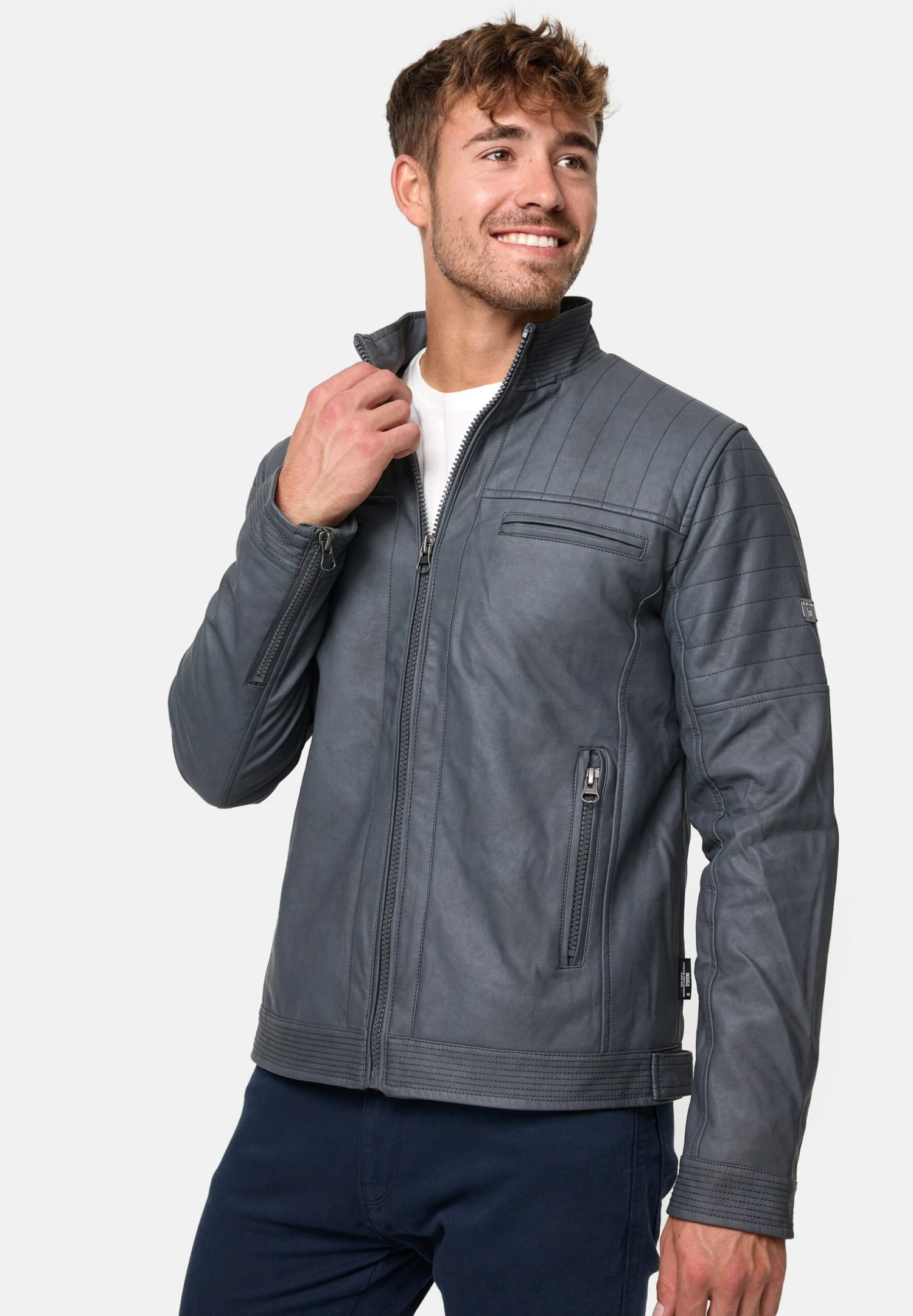 Indicode Jeans Brook - Imitatieleren Jas - Raven 3 Indicode Jeans Brook - Imitatieleren Jas - Raven