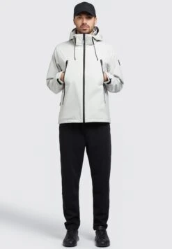 Khujo Adam - Regenjas - Hellgrau -Herenmode 5bdac6b28a8b45baab1bf61cb6e79322