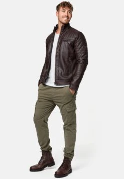 Indicode Jeans Brook - Imitatieleren Jas - Dark Brown 8 Indicode Jeans Brook - Imitatieleren Jas - Dark Brown -Herenmode 60f720e3af7146c29565a743f0b9fe33