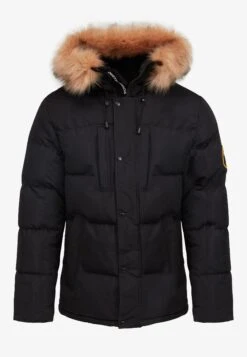 Oshawa Puffer Parka Jacket - Winterjas - Black -Herenmode 80a109ed6c1c4001b0d5ce7428b09ef9