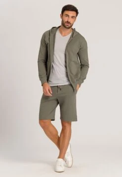 HANRO Natural Living - Sweater Met Rits - Antique Green 9 HANRO Natural Living - Sweater Met Rits - Antique Green -Herenmode 9089b7c5a0424b558813ef085cc651b6