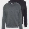 Pier One 2 Pack - Sweater - Black/Mottled Dark Grey -Herenmode aac32521ee404b7f82fed2b996d01930