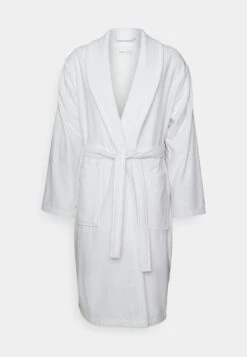 Pier One Shawl Towel Bathrobe - Badjas - White -Herenmode ae61951bd55140ac9d167b819a7964f5