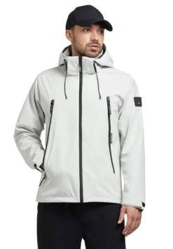 Khujo Adam - Regenjas - Hellgrau -Herenmode c45fded1cd86483c9d203fe9dec644b6