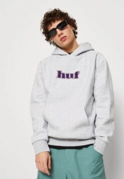 HUF Madison Heavyweight Hoodie Unisex - Hoodie - Heather Grey -Herenmode ccac7507427d4757960acab0cd760e5b