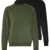 Pier One 2 Pack - Sweater - Khaki/Black -Herenmode de12feccbd1e47b3bbcb87b59c3bd67a