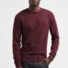 Pier One Basic Crewneck - Trui - Bordeaux -Herenmode eb0e723b2058424e9a31aa5c1f372c09