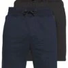 Pier One 2 Pack - Shorts - Dark Blue/Black -Herenmode eee667fe5816453a9c270d93494b5613