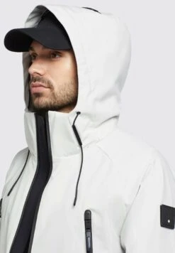 Khujo Adam - Regenjas - Hellgrau -Herenmode f2ed6511727a4d16ae89f9269239cf96